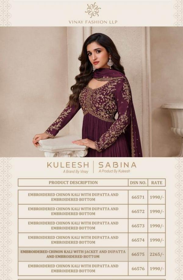 Vinay Kuleesh Sabina Festive Wear Salwar Kameez Collection